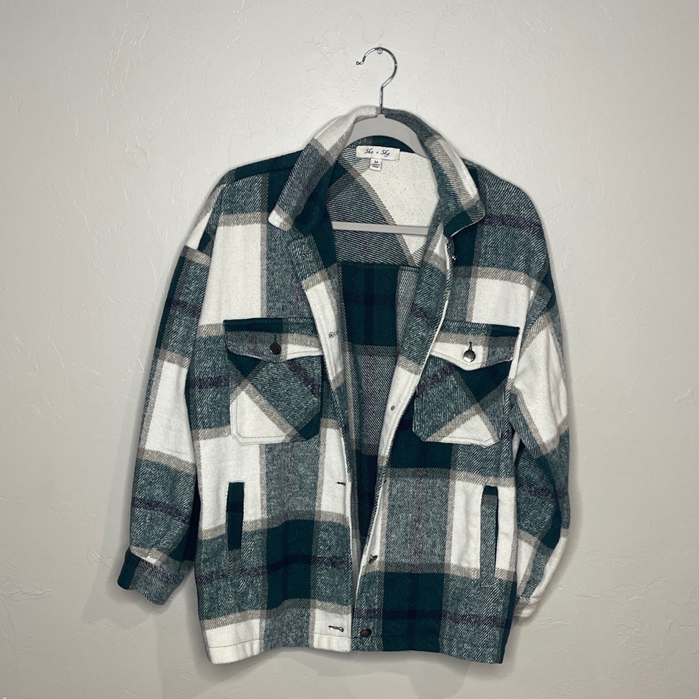 She + Sky‎ Plaid Jacket - Picture 2 of 9